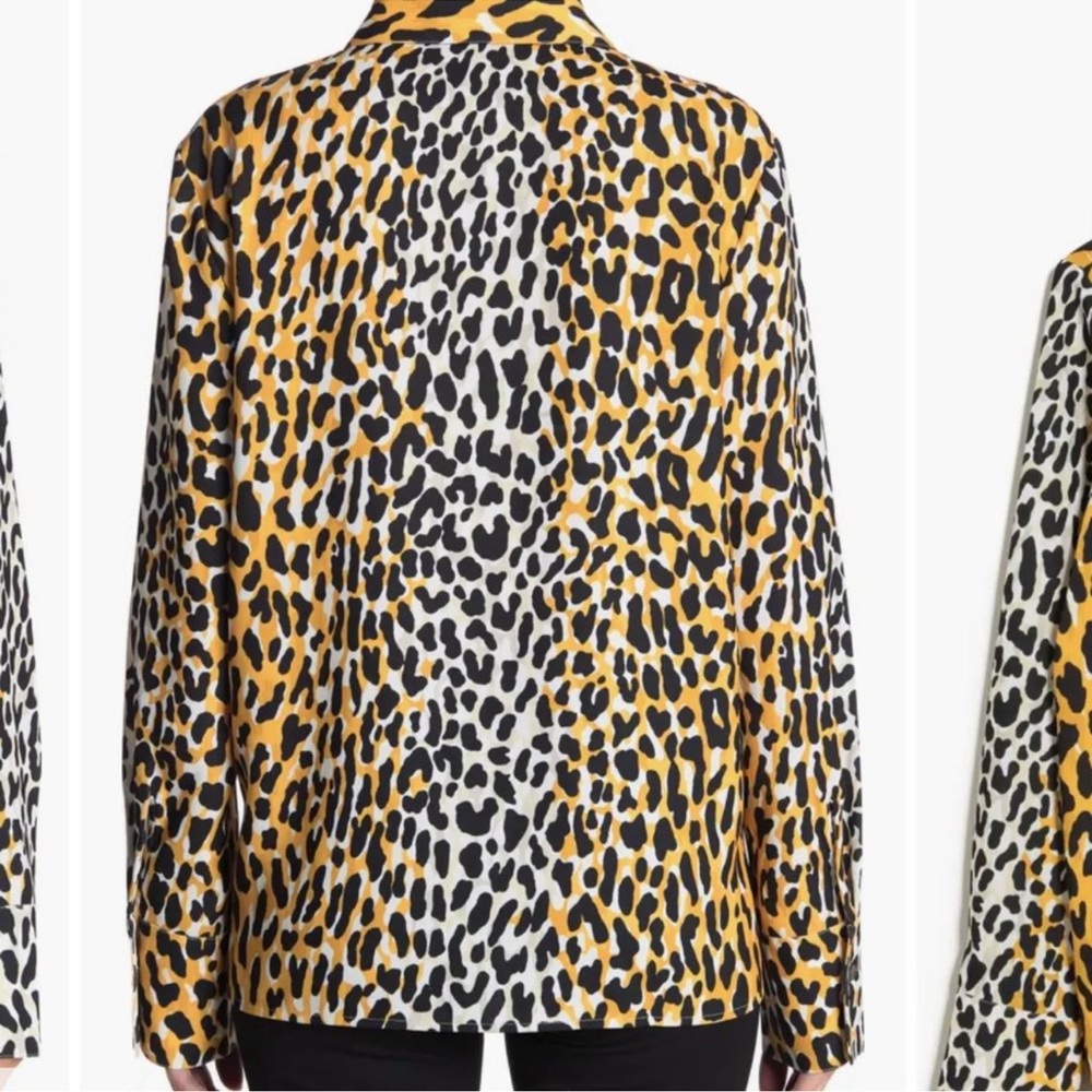 St. John Leopard Print Medium Shirt - Picture 3 of 10